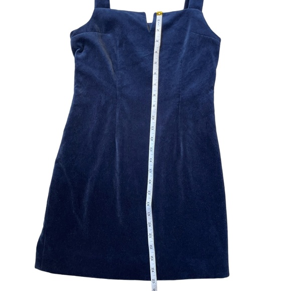 Nina Bauer Collection Vintage Navy Velvet Mini Dress - Girls Size Large - Picture 7 of 9